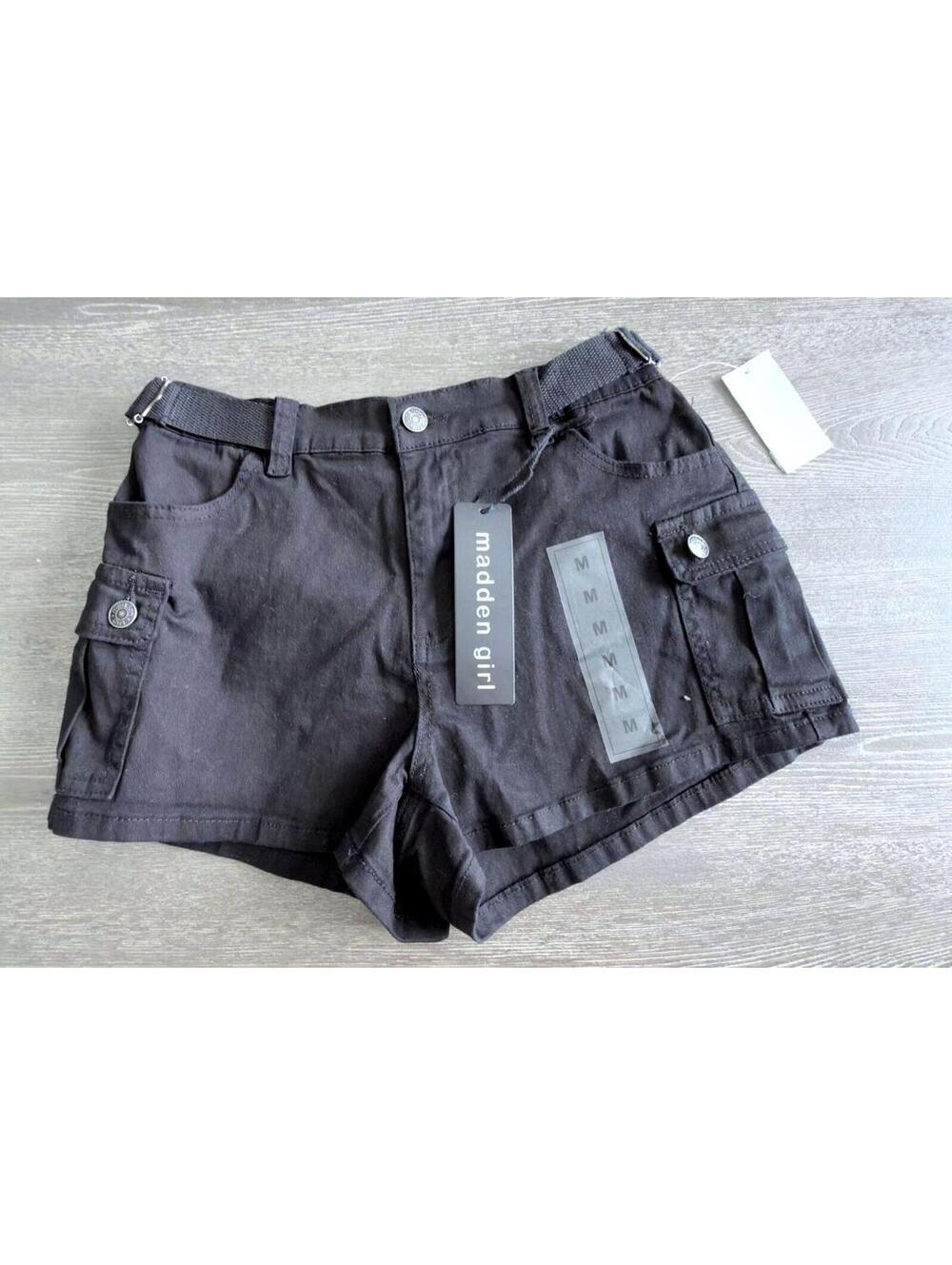 Madden Girl Black Cargo Shorts Women Size Medium